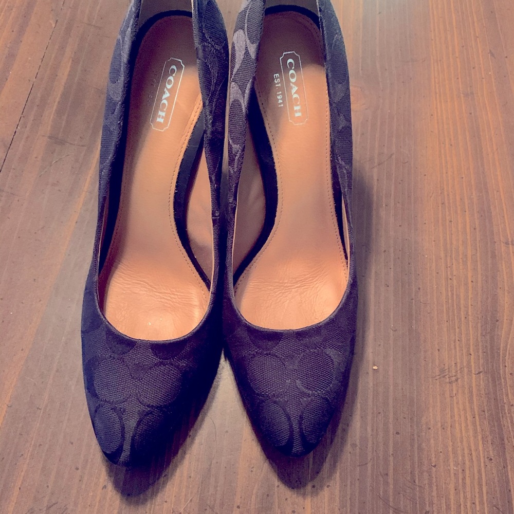 Size 8 Coach black heels - no box